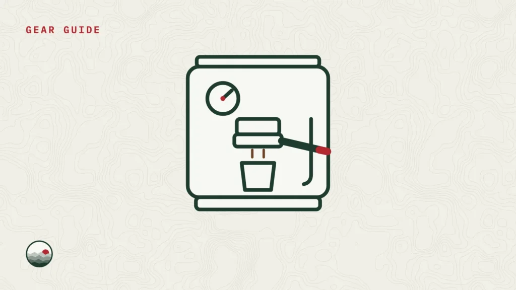 Line drawing of an espresso machine