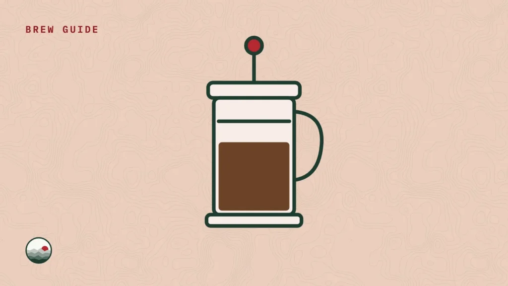 Line drawing of a French press